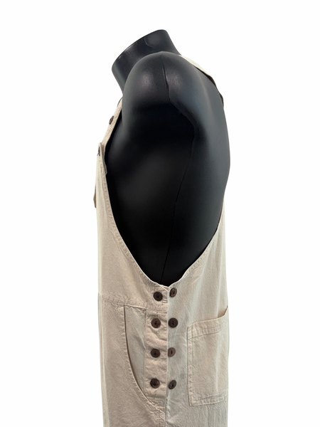 Cotton  overalls straight leg Cream