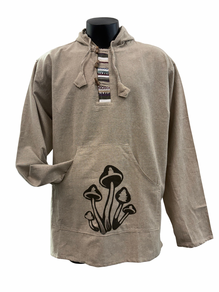 Printed cotton pullover Mushroom