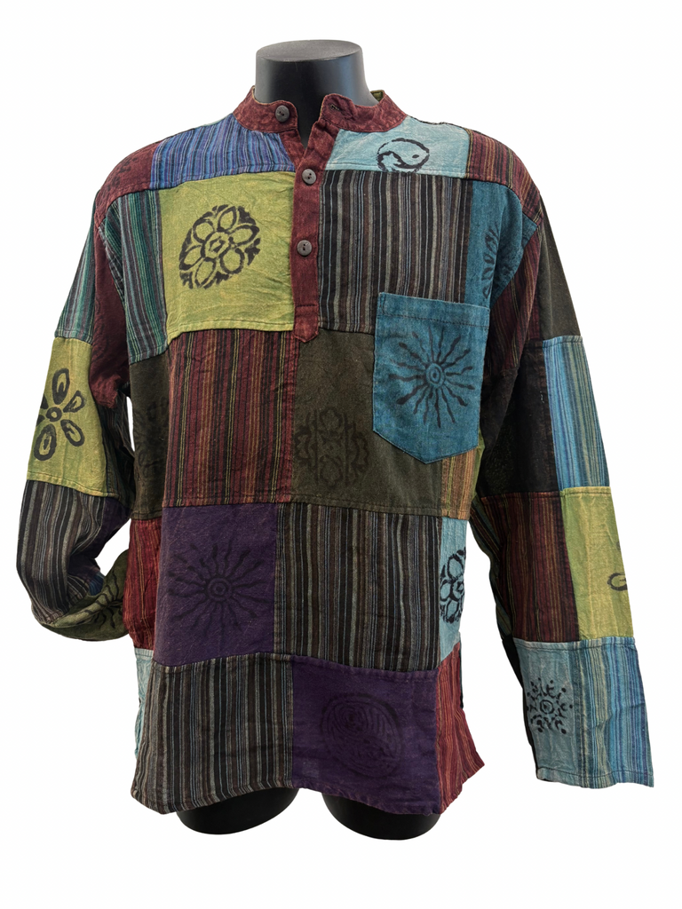 Patchwork Cotton Shirt L