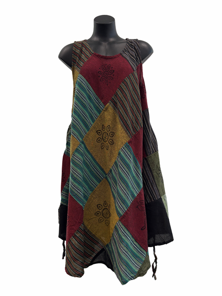Patchwork cotton dress S/M
