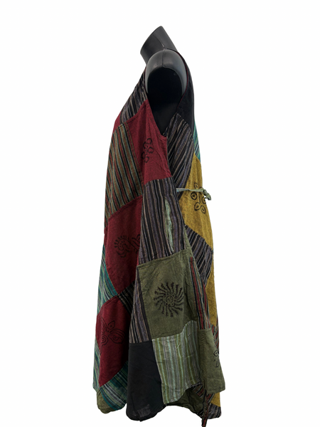 Patchwork cotton dress S/M