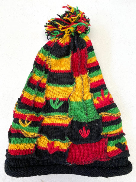 Wool knit winter hat Rasta
