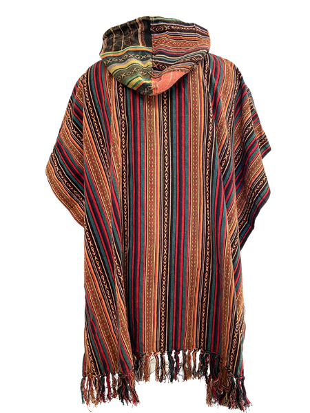 Rustic Square patchwork Poncho