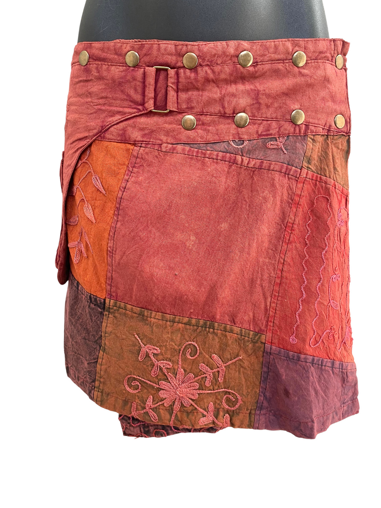 Embroidered Patchwork Festival Skirt