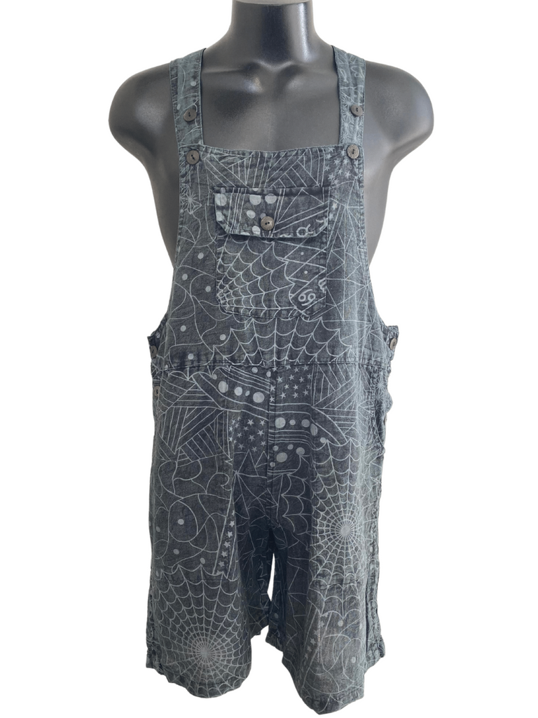 Short Zodiac/Web print overalls