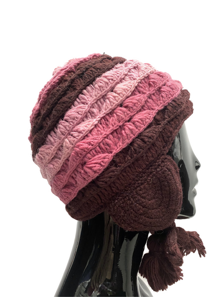 Wool Crochet winter hat