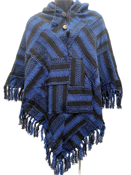 Two tone Gheri Poncho