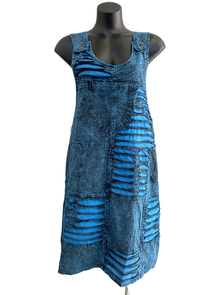 Mid length razor cut pinafore