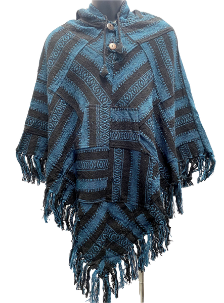 Two tone Gheri Poncho