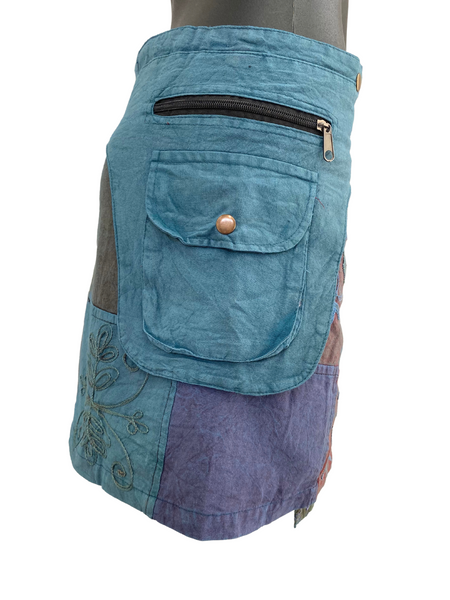 Embroidered Patchwork Festival Skirt