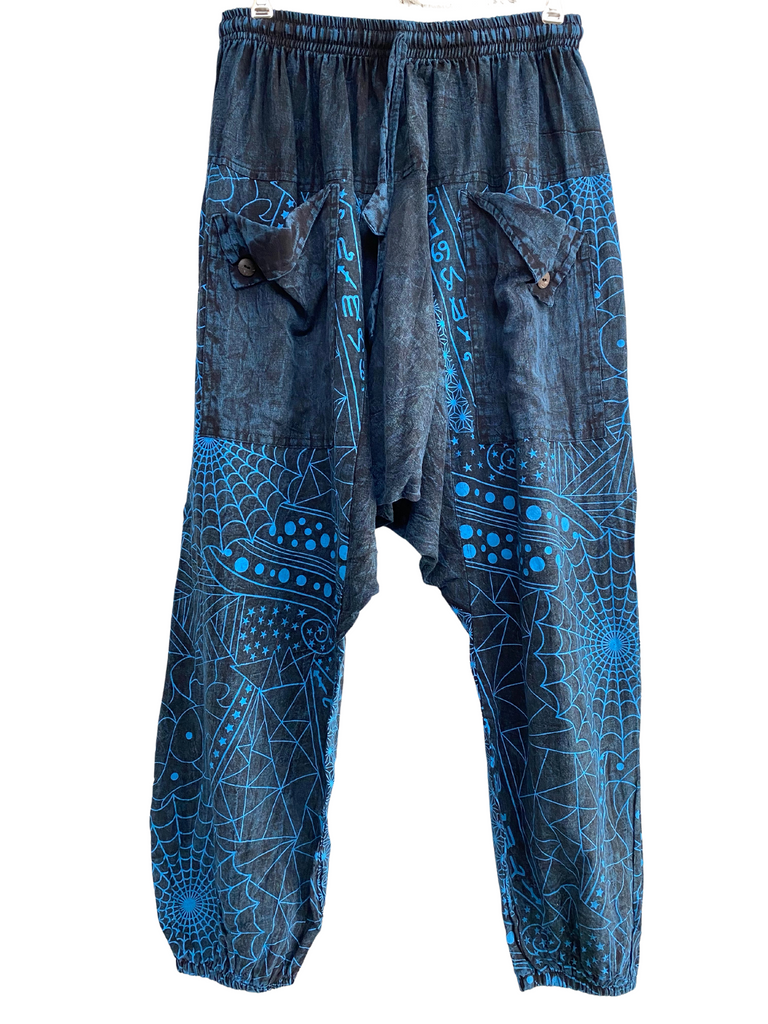 Cotton Zodiac/Web print Pants