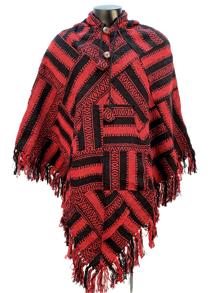 Two tone Gheri Poncho